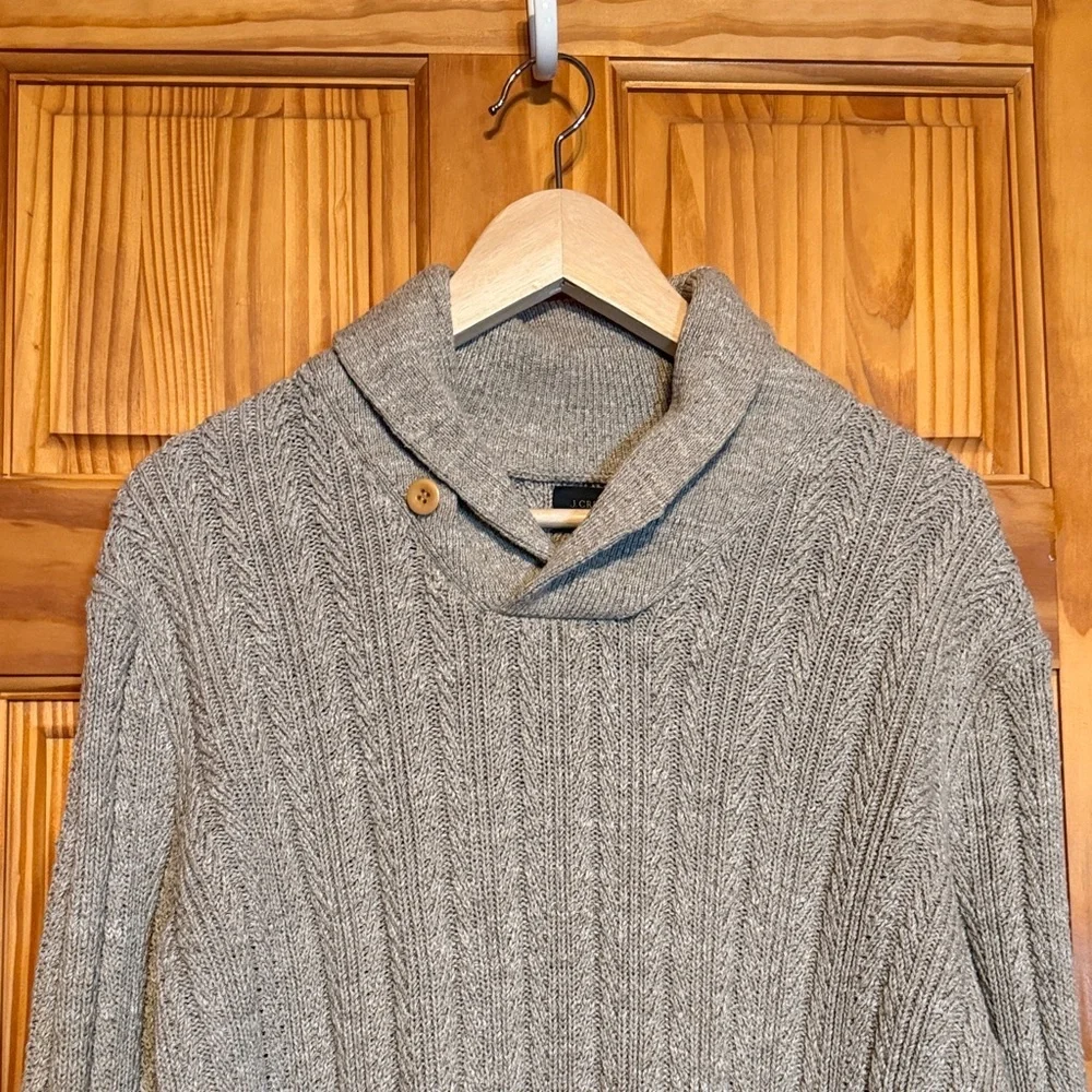 J. Crew Shawl Collared Knitted Pullover Sweater Mens Size M